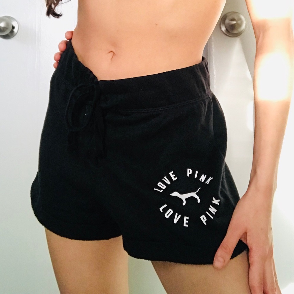 VS PINK Black Lounge Shorts